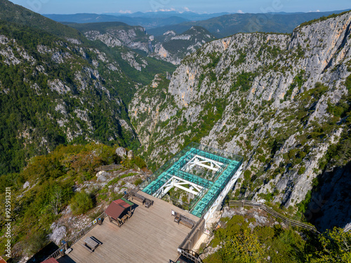 Catak Canyon and Glass Observation Deck located in Küre Mountains National Park in Azdavay District of Kastamonu Province photo