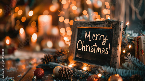 Merry Chrismast Card. Minimalis Card Merry Chrismas with ornament