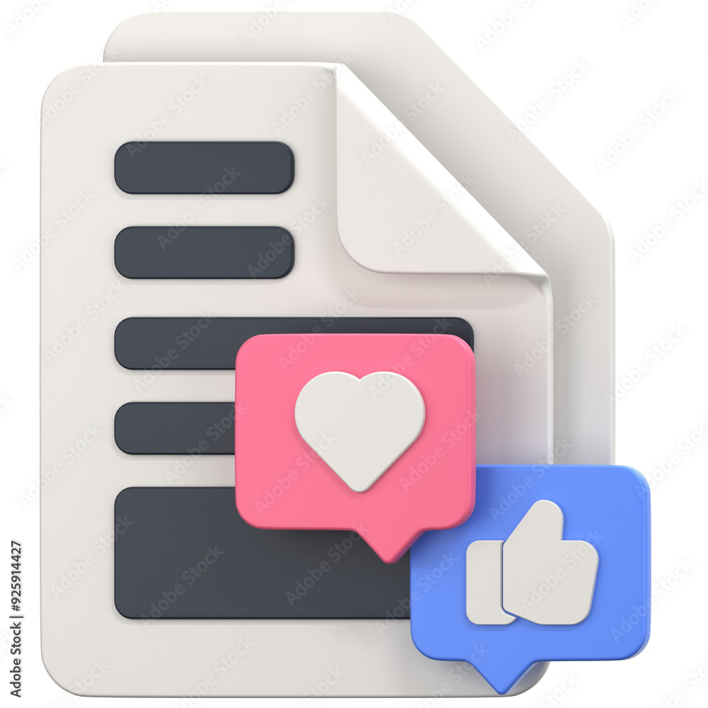 White File with sign comment 3D Icon Illustration. Low Poly Style White File with sign comment 3D Icon Illustration. Low Poly Style