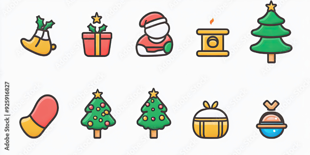 christmas icon set christmas icon set