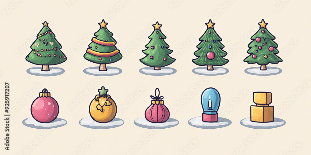 christmas icon set christmas icon set