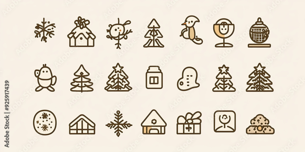 christmas icon set christmas icon set