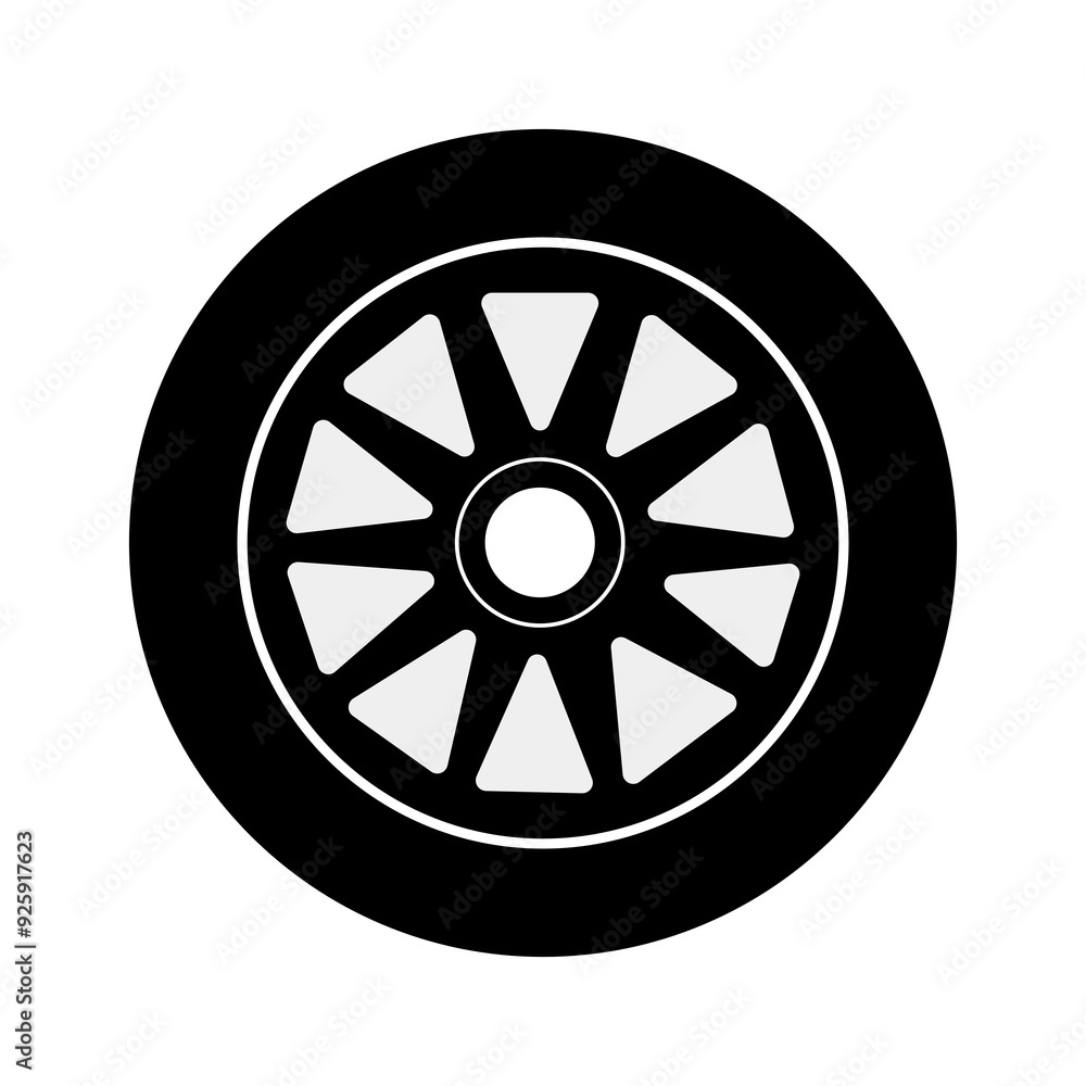 Fototapeta premium tire icon isolate on transparent background.