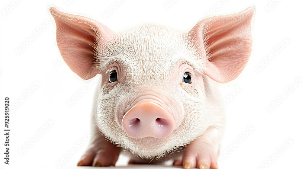 Pig isolated on a white background Pig isolated on a white background