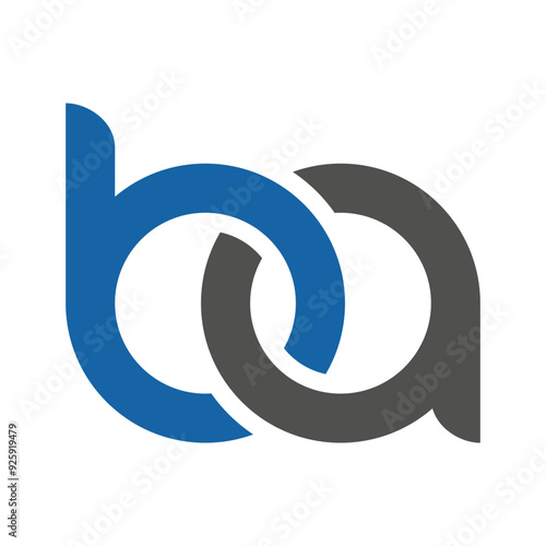 ba letter link logo template
