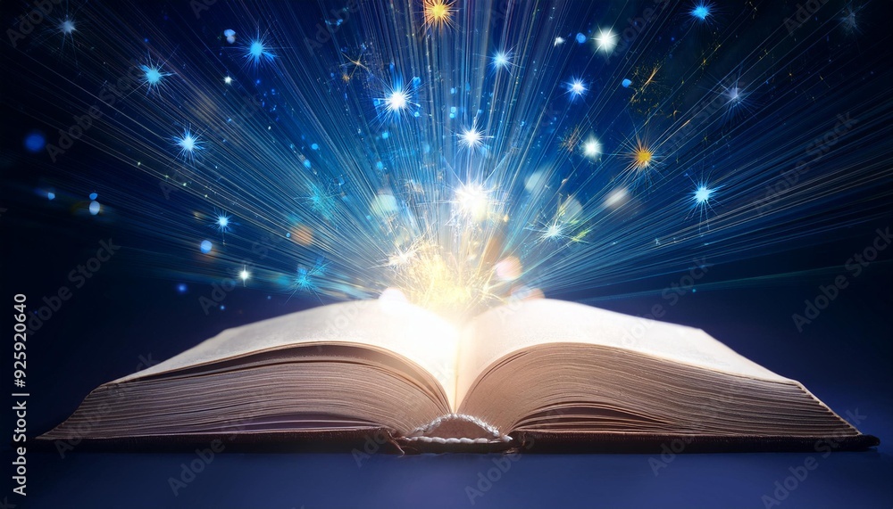 open book with magic light open book with magic light