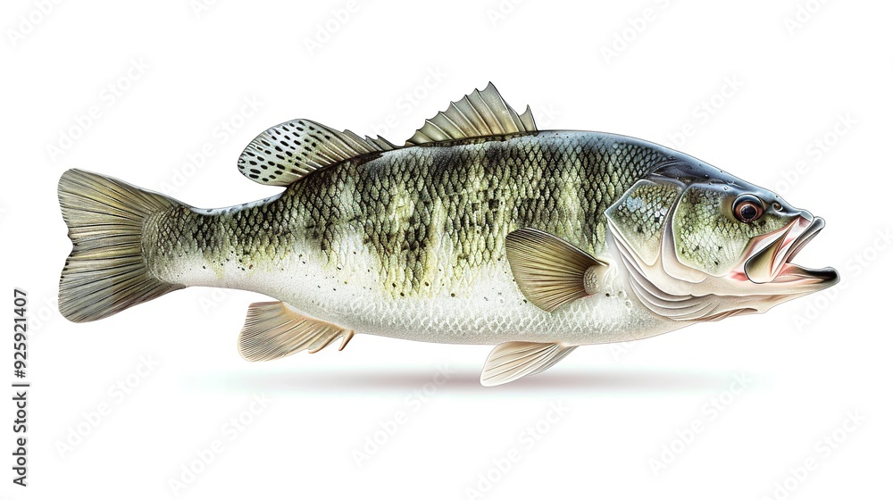 Aquatic Stripey Predator on Transparent Background Aquatic Stripey Predator on Transparent Background
