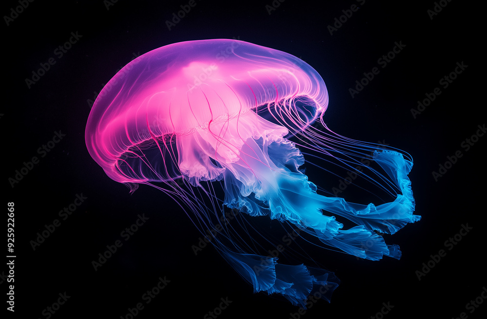 Dancing jellyfish black background Dancing jellyfish black background