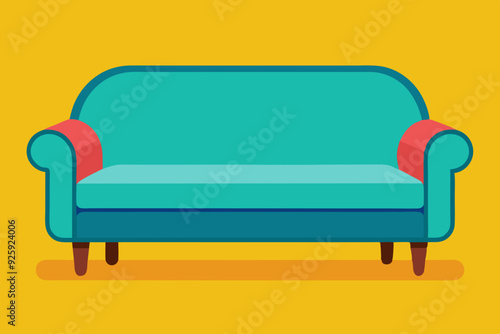 sofa set vector art and illustration