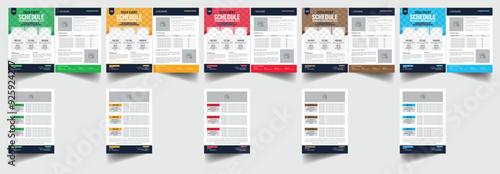 Technical Data Sheet layout template. Product Catalogue & modern Event Schedule conference design template, Minimalist product brochure template, corporate flyer, business flyer, sponsorship Template 