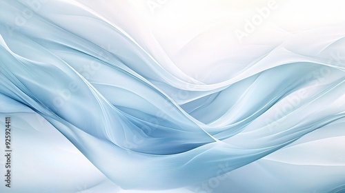 Serene Blue Abstract Waves 