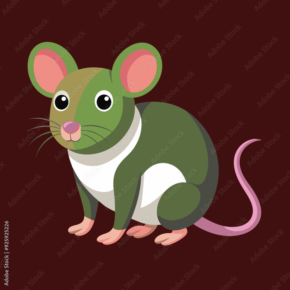Fototapeta premium a mouse with a white shirt and a black background