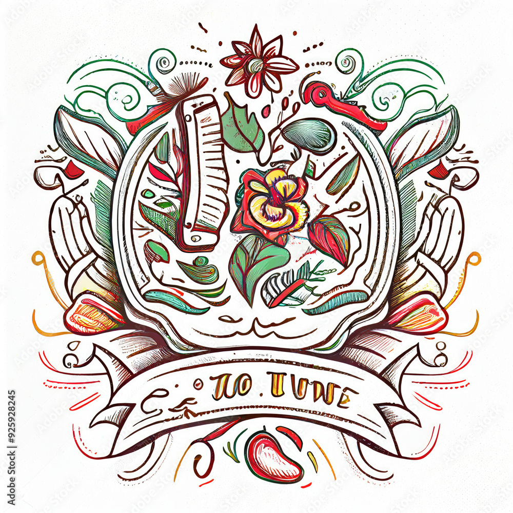 Multi-Colored Hand-Drawn Illustrations T-Shirt Graphics – Vibrant Design Featuring Artistic Hand-Drawn Elements with a Vintage Flair for Stylish and Unique Apparel Multi-Colored Hand-Drawn Illustrations T-Shirt Graphics – Vibrant Design Featuring Artistic Hand-Drawn Elements with a Vintage Flair for Stylish and Unique Apparel