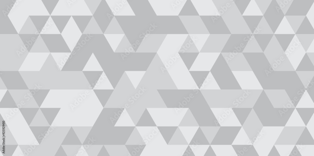 Abstract geometric white and gray background seamless mosaic and low polygon triangle texture wallpaper. Triangle shape retro wall grid pattern geometric ornament tile vector square element. Abstract geometric white and gray background seamless mosaic and low polygon triangle texture wallpaper. Triangle shape retro wall grid pattern geometric ornament tile vector square element.