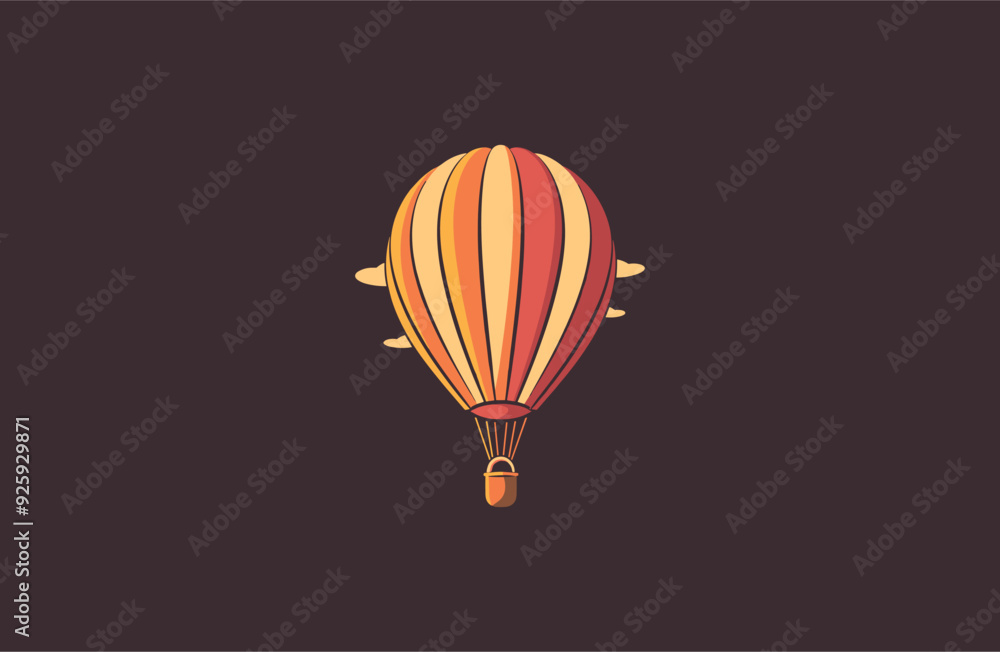 Obraz premium Gas balloon logo style icon design template vector illustration
