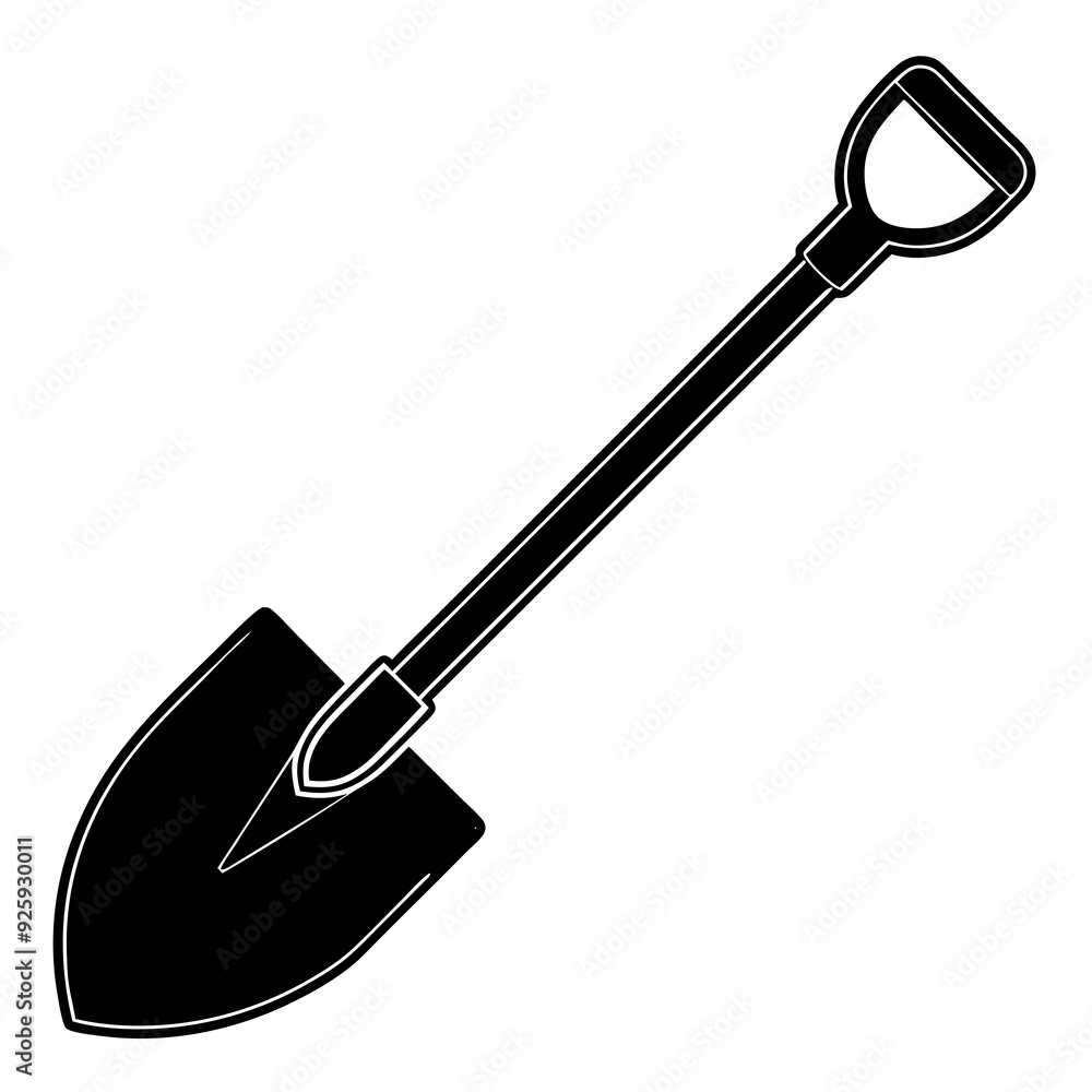 Shovel black art vector illustration Shovel black art vector illustration