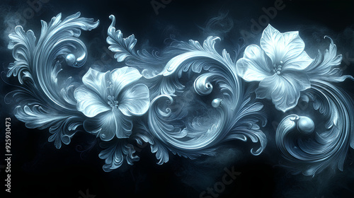 Elegant swirls, decorative flourishes, calligraphic element, vintage curves artistic designs for graphic projects, invitations, and tattoos creative layouts