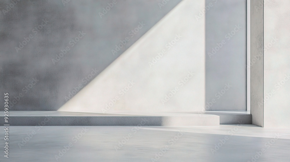 Modern Minimalist Concrete Interior: A sleek and contemporary backdrop for product displays, showcasing the interplay of light and shadow on a clean, textured concrete wall. Modern Minimalist Concrete Interior: A sleek and contemporary backdrop for product displays, showcasing the interplay of light and shadow on a clean, textured concrete wall.