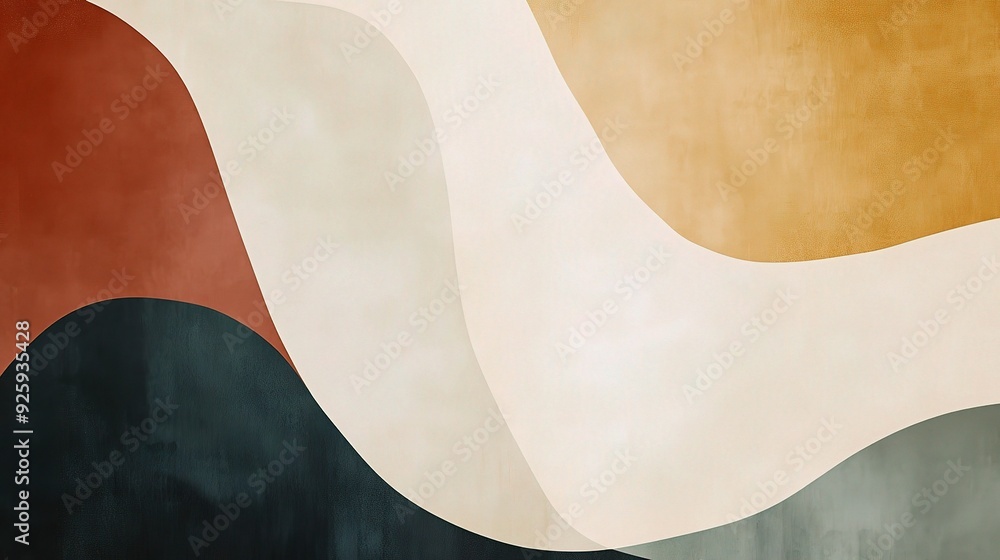 Abstract Earth Tones: Fluid Organic Shapes in Muted Warm and Cool Colors Abstract Earth Tones: Fluid Organic Shapes in Muted Warm and Cool Colors