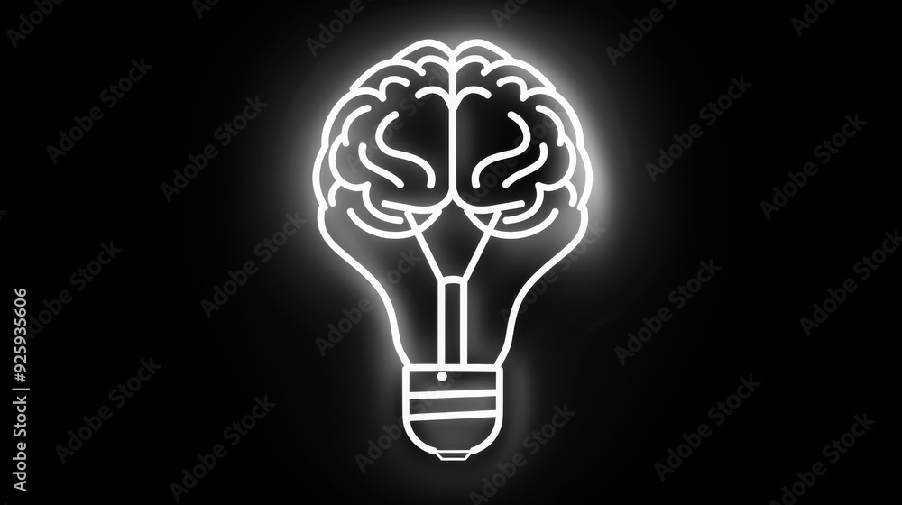 light bulb and brain Brain concepts for generating ideas light bulb and brain Brain concepts for generating ideas