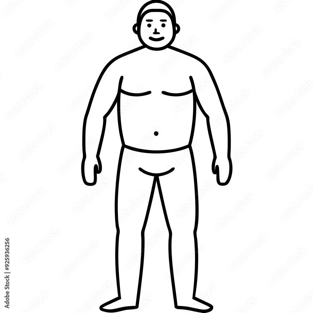 Mann figure line art vector illustration Mann figure line art vector illustration
