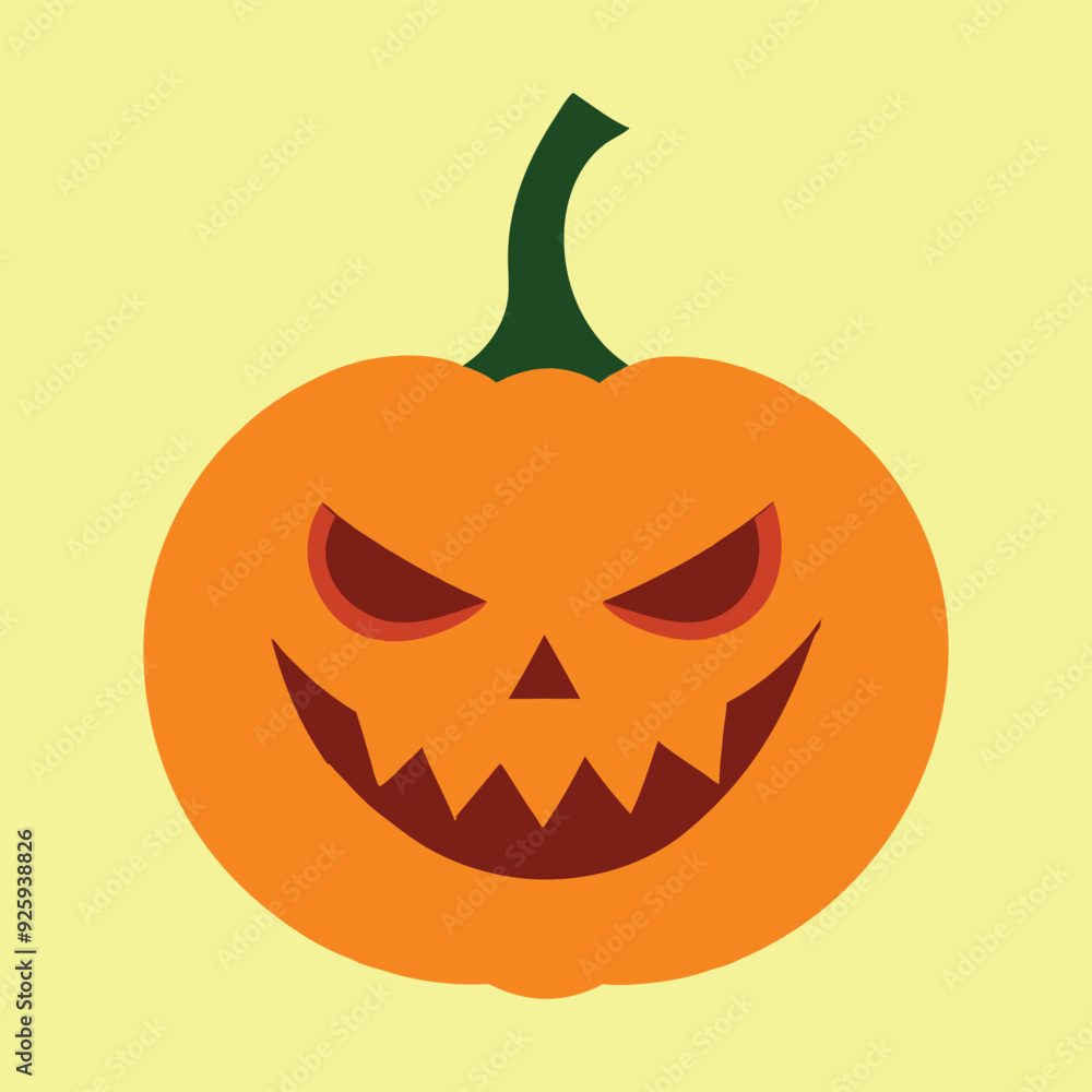 Fototapeta premium Jack o lantern pumpkin, Halloween Clipart, pumpkin isolated Illustration 