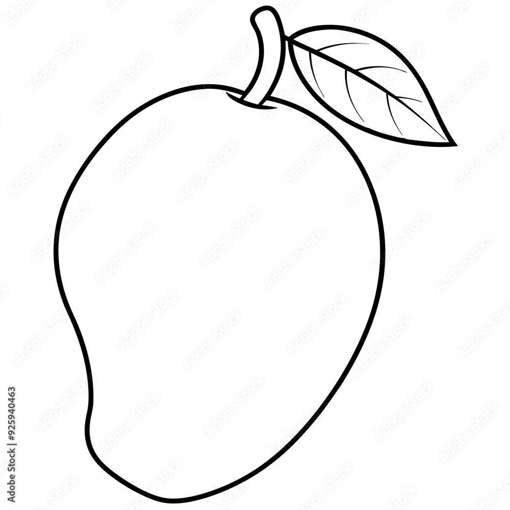 Mango line art vector illustration Mango line art vector illustration