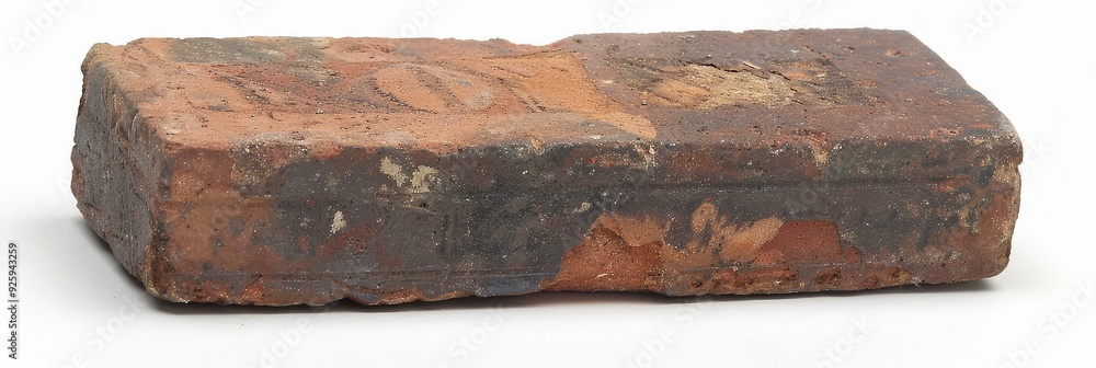 Orange brick on isolated white background Orange brick on isolated white background