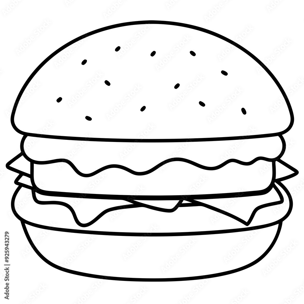 Burger art vector illustration Burger art vector illustration