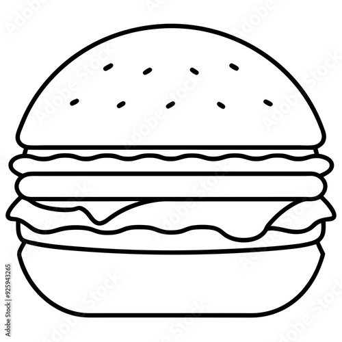 Burger art vector illustration