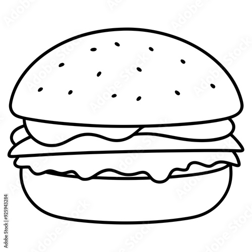 Burger art vector illustration