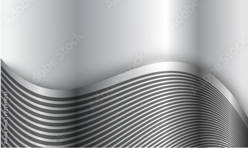 Silver gray abstract background with wavy pattern.