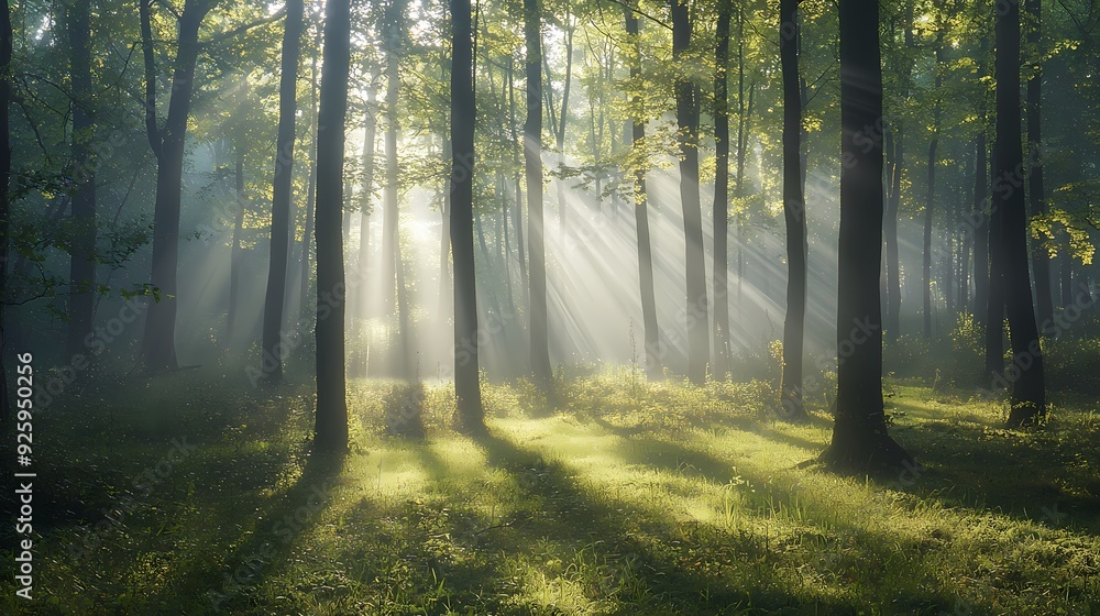 Fototapeta premium Sun Rays in the Forest.