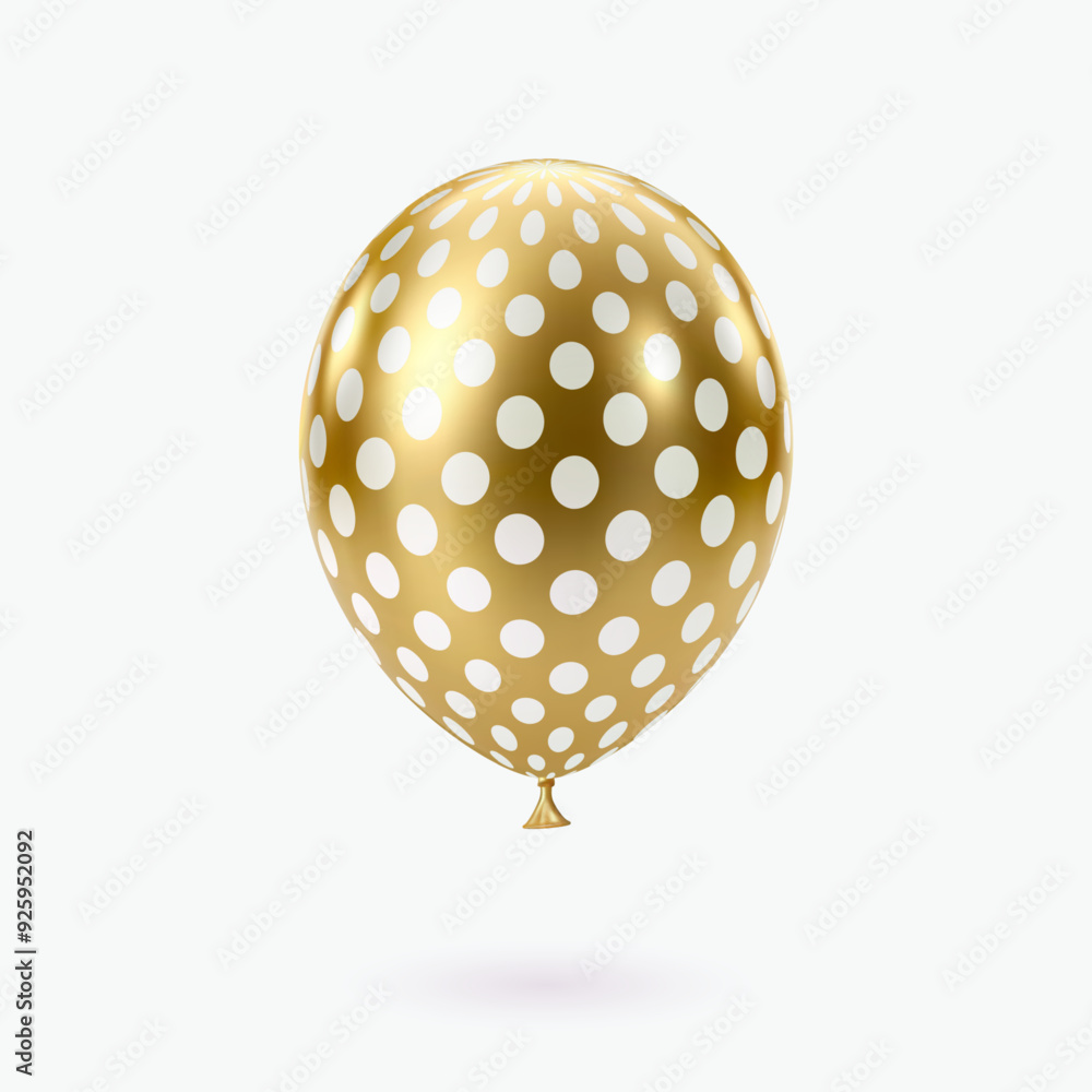 White Gold balloon. 3D Luxury realistic balloons. Dotted pattern White Gold balloon. 3D Luxury realistic balloons. Dotted pattern