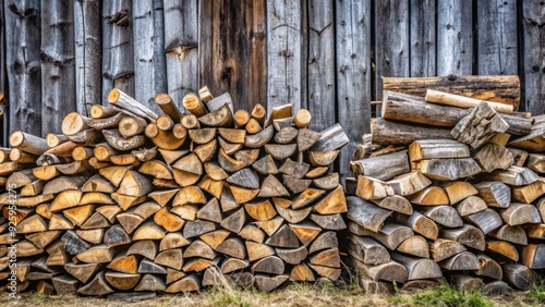 Weathered old gray woodpile with rustic texture , wood, pile, weathered, gray, aged, texture, background, rustic, vintage photo