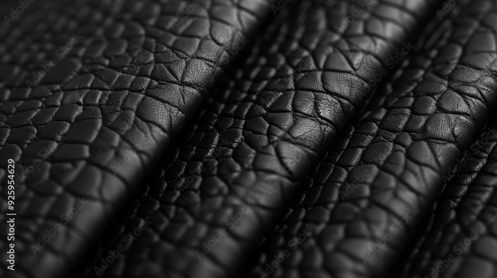 Black leather pattern. Top view. Black leather pattern. Top view.