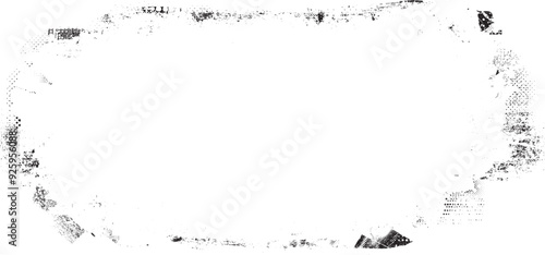 Glitch distorted grange shape . Noise grungy logo . Trendy defect error shapes . Glitched frame .Grunge textured . Distressed effect .Vector shapes