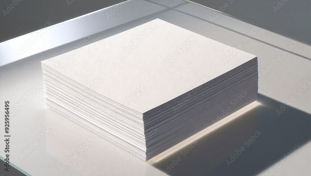 Obraz premium Stack of blank white paper sheets