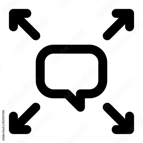 broadcast message, bulk message, mass message, sending message, spamming, communication center, communications outline icon