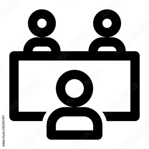 interview, job interview, meeting, discussion, communicating, teaching outline icon
