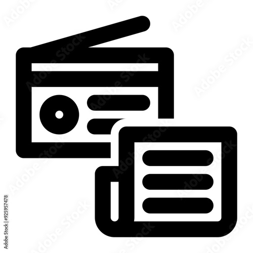 mass media, mass communication, newspaper, radio, communications, media mix, information outline icon