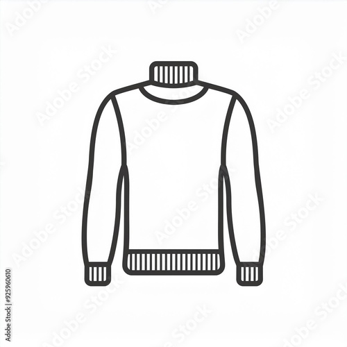 sweater black icon isolated on white