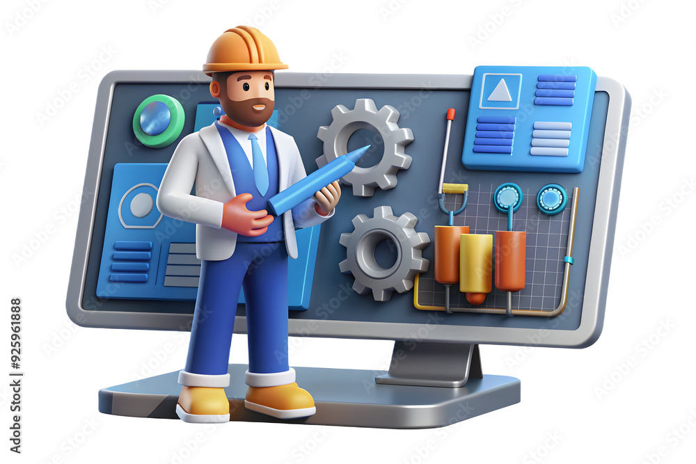 Engineer performing remote diagnostics in modern workspace with advanced tools and software. Highlighting precision in solving technical issues remotely. Photo stock concept. Engineer performing remote diagnostics in modern workspace with advanced tools and software. Highlighting precision in solving technical issues remotely. Photo stock concept.