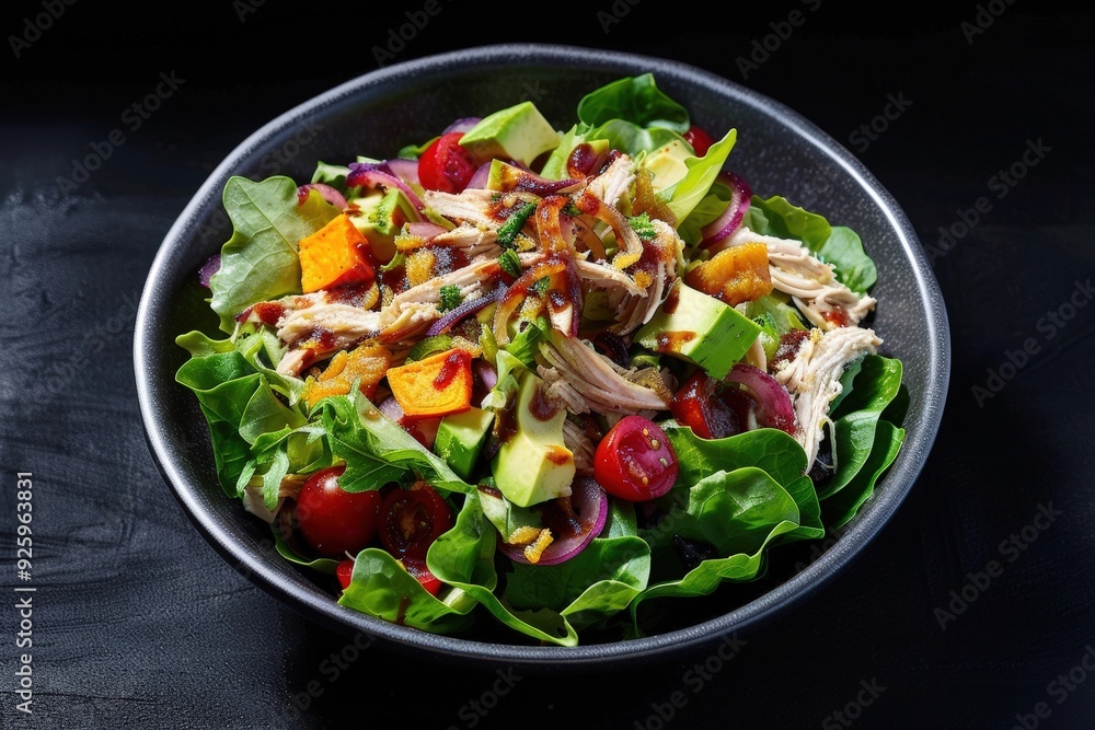 Crunchy Fried Onions and Cherry Tomatoes on a Creamy Salad Crunchy Fried Onions and Cherry Tomatoes on a Creamy Salad