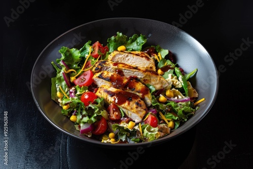 Vibrant Corn Kernels Pop with Flavor in Grilled Chicken Salad photo