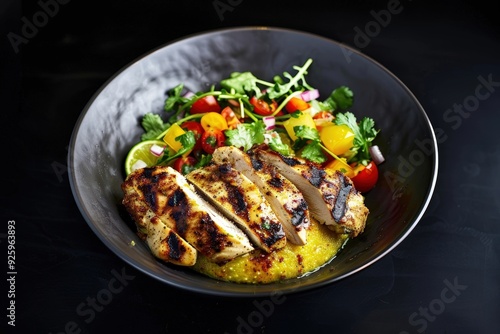 Warm Plate with Smoky Chicken and Crunchy Salad