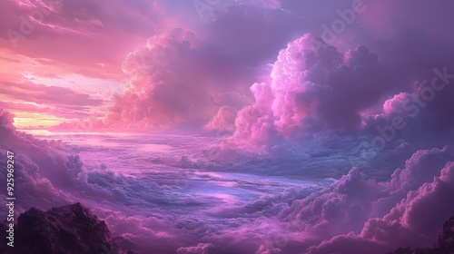 Purple Sky and Clouds.