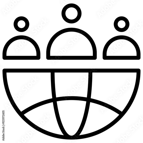 outline icon about procurement management