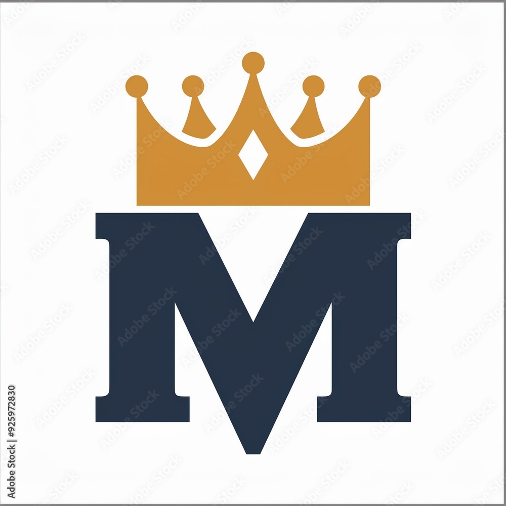 Simple Luxury Crown Logo Letter M Simple Luxury Crown Logo Letter M
