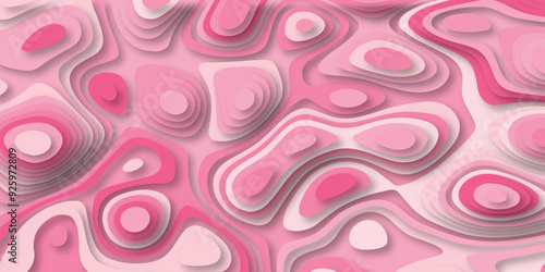 Abstract colorful wave pattern background. Abstract paper cut background. Multi layers papercut image